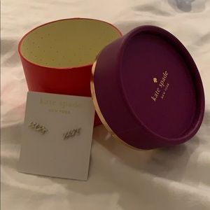 Kate Spade “MRS” Earrings NWT and box